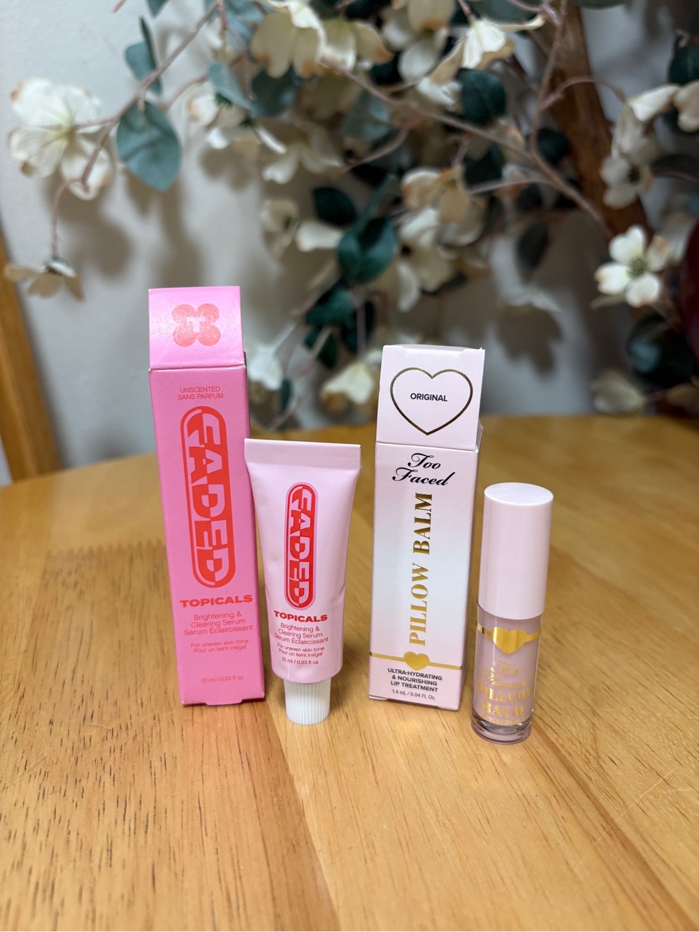 2pc Minis/Trvl Smpl Sz Bundle~Topicals Faded & Too Faced Pillow Balm~Original